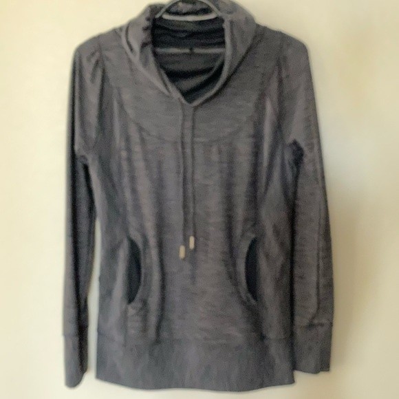 prAna Women's Top Charcoal Cowl Neck Sports Apparel W2EMBE116 - Picture 2 of 6